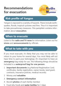 Flyer: Recommendations for evacuation