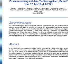 DWD: Hydro-klimatologische Einordnung der Stark- und Dauerniederschläge