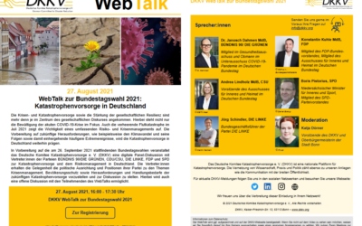 DKKV WebTalk zur Bundestagswahl 2021: Katastrophenvorsorge in Deutschland