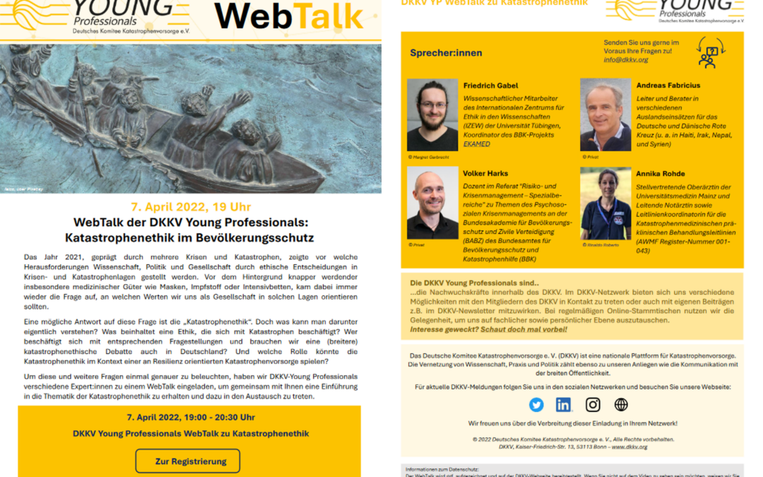 DKKV Young Professionals WebTalk: Katastrophenethik im Bevölkerungsschutz