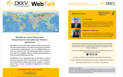 WebTalk and New Topic Page: Germany in International Disaster Management