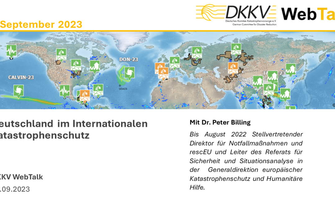DKKV-Lunchtalk – Deutschland im Internationalen Katastrophenschutz