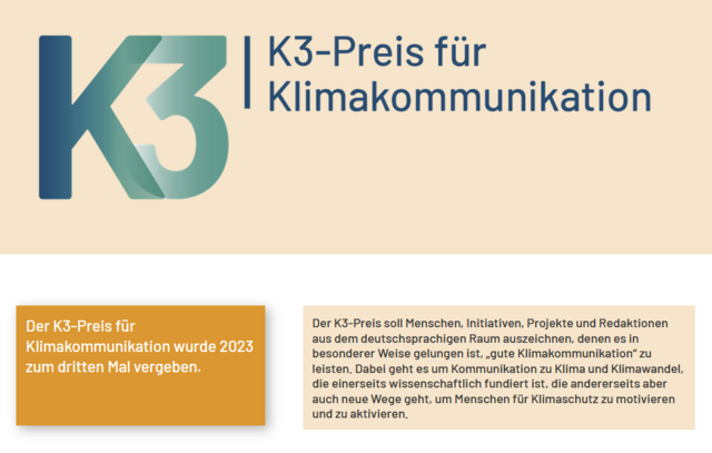 K3-Preis für Klimakommunikation 2024