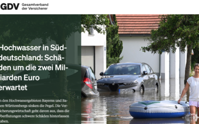 Hochwasserschäden in Süddeutschland
