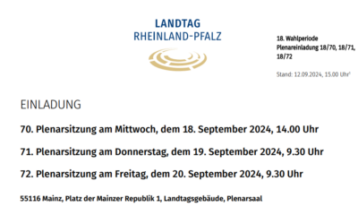 Rhineland-Palatinate state parliament discusses final report on the flood disaster – live broadcast and statements from the parliamentary groups