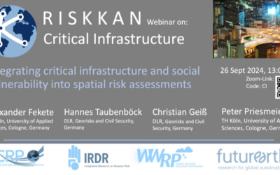 RiskKAN webinar ‘Integration of critical infrastructure and social vulnerability in spatial risk assessments’ on 26th September 2024