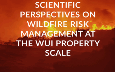 Book “Scientific Perspectives on Wildfire Risk Management at the WUI Property Scale” now published