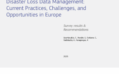 Newly Published – Disaster Loss Data Management: Current Practices, Challenges, and Opportunities in Europe
