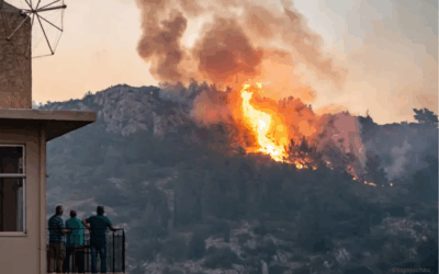 Waldbrände auf Chios, Griechenland
