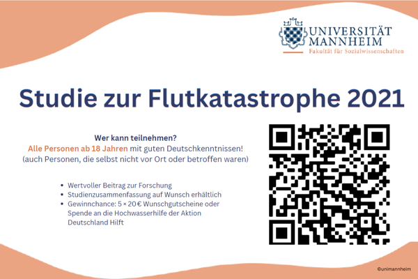 Studie zu psychologischen Auswirkungen der Flutkatastrophe 2021