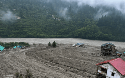 Flash flood in the Himalayas