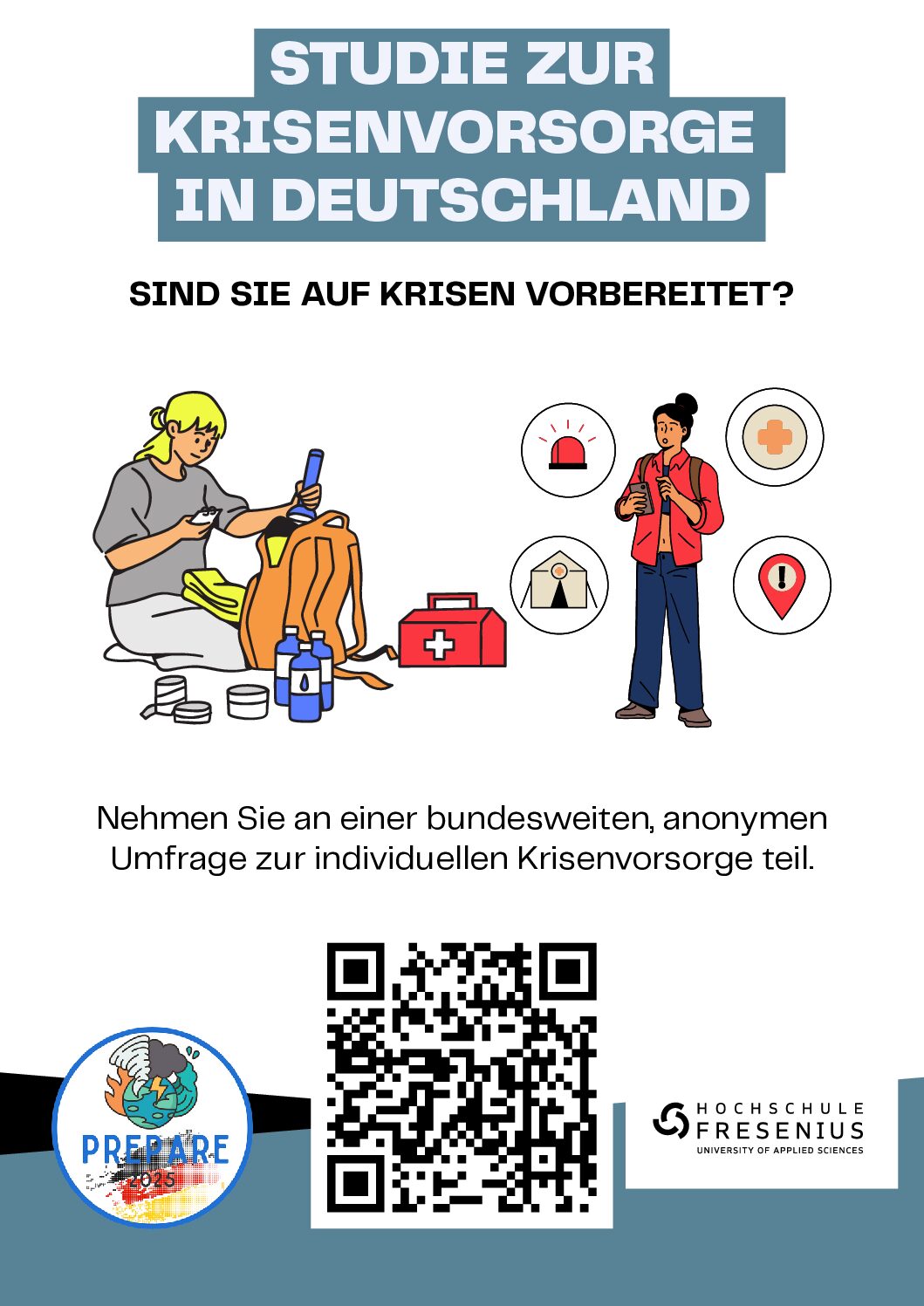 Bundesweite STUDIE ZUR KRISENVORSORGE IN DEUTSCHLAND: SIND SIE AUF KRISEN VORBEREITET?