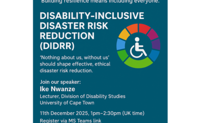 Webinar on Disability-Inclusive Disaster Risk Reduction – “Building resilience means including everyone”