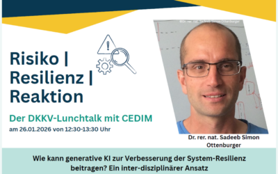 Risiko | Resilienz | Reaktion: Neunte DKKV-Lunchtalk Session am Montag, 26. Januar